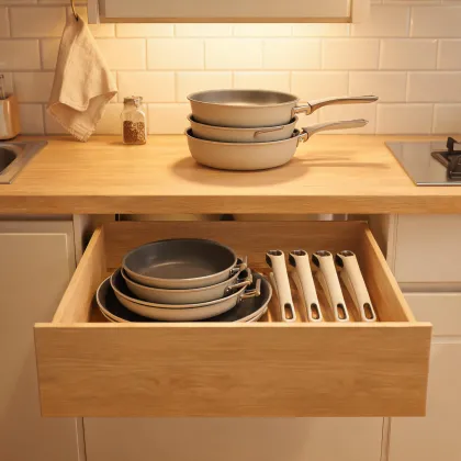Carote detachable handle pans