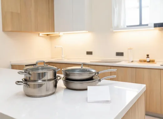 Rental kitchen cookware